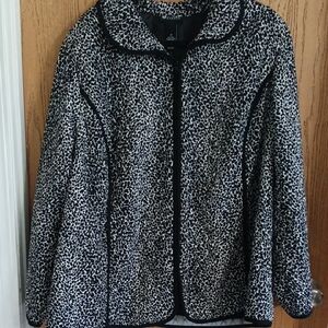 Maggie Barnes Black and White Teddy Jacket